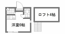 ユナイト矢向メンデルスゾーン ワンルームの間取図画像