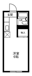 セントラルコーポS館 1Kの間取図画像