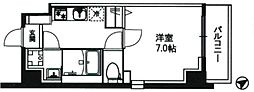 アロマフェリー3 1Kの間取図画像