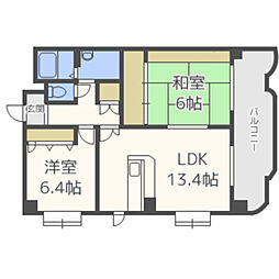 ラメイユール 2LDKの間取図画像