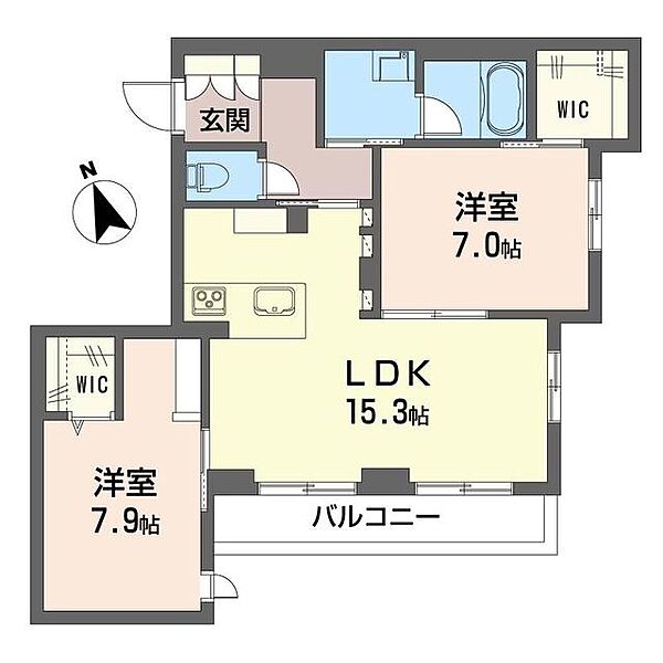 ログメント　クロエ 00102｜埼玉県久喜市久喜中央４丁目(賃貸マンション2LDK・1階・70.37㎡)の写真 その2