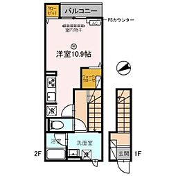 フルール上賀茂 ワンルームの間取図画像