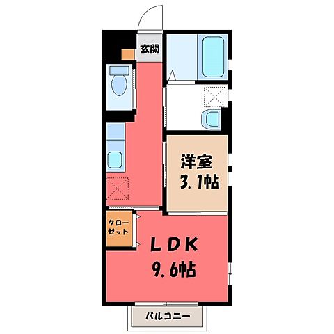 ホームズ 栃木県宇都宮市桜2丁目4 9 1sk 賃料6 5万円 1階 33 84 賃貸アパート住宅情報