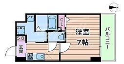 Osaka Metro谷町線 野江内代駅 徒歩6分の賃貸マンション 10階1Kの間取り