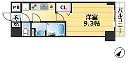 プレサンス神戸セレスティア 1Kの間取図画像