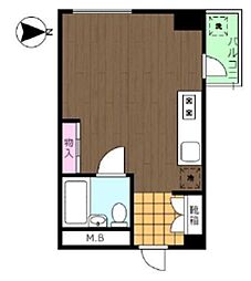 ヴェラハイツ新宿 ワンルームの間取図画像