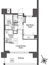 COMFORIALIV根岸二丁目 1LDKの間取図画像