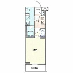 GENOVIA二子新地 1Kの間取図画像