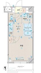 ルーブル上板橋 2階1Kの間取り