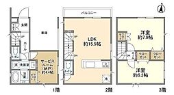 Kolet新蒲田02 1階3LDKの間取り