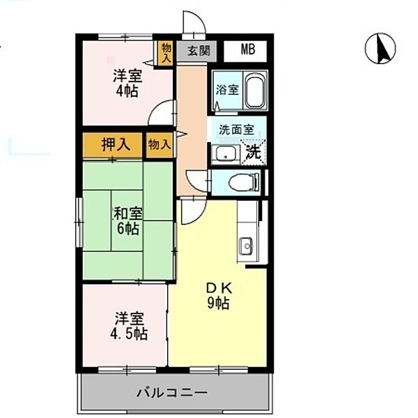 兵庫県神戸市西区王塚台７丁目(賃貸マンション3DK・2階・58.00㎡)の写真 その2