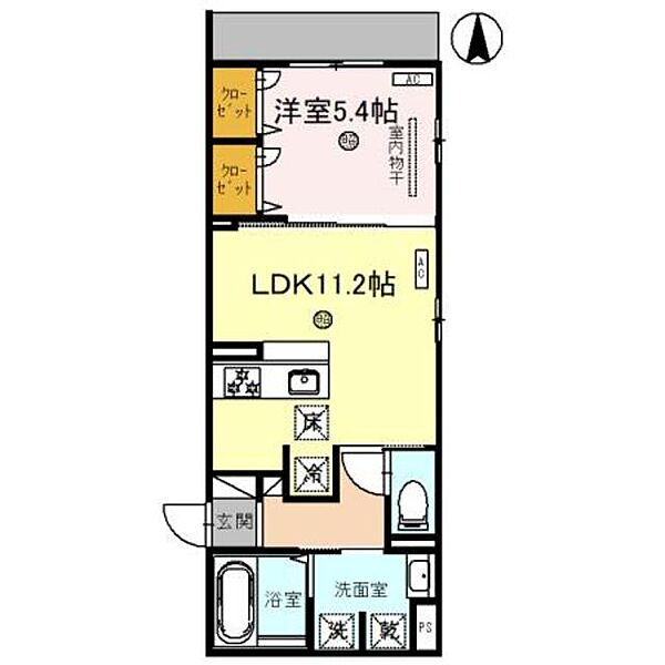 兵庫県尼崎市武庫之荘本町３丁目(賃貸アパート1LDK・1階・43.37㎡)の写真 その2