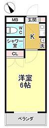 ジョイフル向ヶ丘遊園第2 1Kの間取図画像