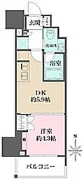 ルフォンプログレ元浅草マークス 1DKの間取図画像