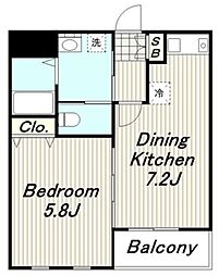 epicせいせき 1階1DKの間取り