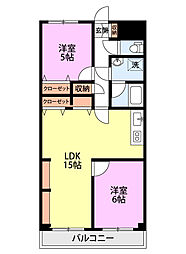 ホポロ東万代 3LDKの間取図画像