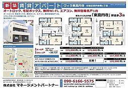 ヴィラ東高円寺 2階1Kの間取り