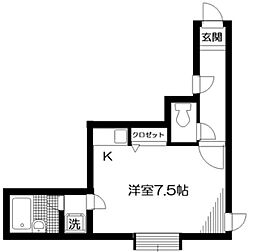 フローラ ワンルームの間取図画像