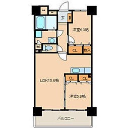 イーグレット 2LDKの間取図画像