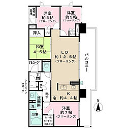 グランドメゾン東伏見 3階4LDKの間取り