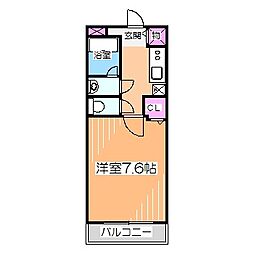 JR阪和線 三国ケ丘駅 徒歩10分の賃貸アパート 2階1Kの間取り