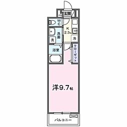 アーバンコート エフ 1Kの間取図画像