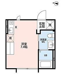 Laboratorio大岡山 ワンルームの間取図画像