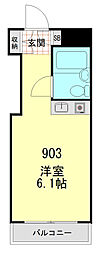 ダイアパレス上野 ワンルームの間取図画像