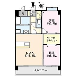 GRANDCHORD 2LDKの間取図画像