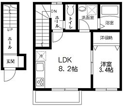 フェリシティ 2階1LDKの間取り