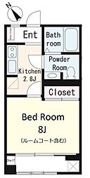 メゾンドカヤ 1階1Kの間取り