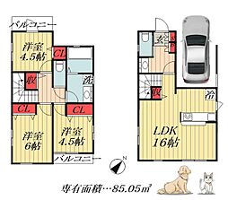 東京メトロ東西線 原木中山駅 徒歩14分の賃貸一戸建て 1階3LDKの間取り