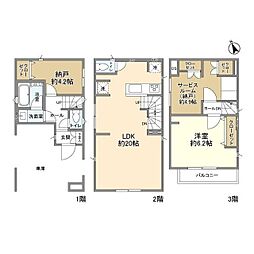 Kolet府中天神町 1階1SLDKの間取り