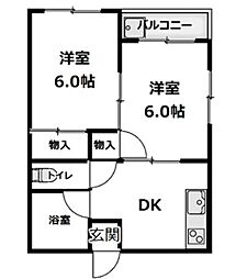 間取図画像 2DK