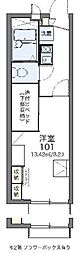 レオパレスソルヴェーグ 1Kの間取図画像