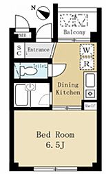 レジェンド西小山 1Kの間取図画像