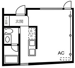 BORUNH ワンルームの間取図画像
