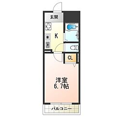 JoriaROSA 1Kの間取図画像