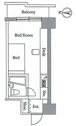 アレックス日乃本 3階ワンルームの間取り