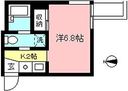 Mハウス 1Kの間取図画像