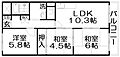 香里ケ丘2番館2階6.0万円