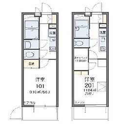 レオパレス川崎港町 1Kの間取図画像