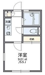 レオパレスフォーブル三茶 2階1Kの間取り