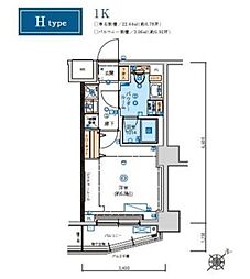 LIVCITY横濱ヒルサイドテラス 1Kの間取図画像