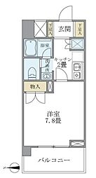 リュミエール三田 3階1Kの間取り