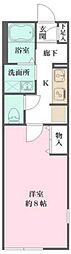LINO 1階1Kの間取り