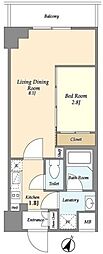 プラート宮坂 1LDKの間取図画像
