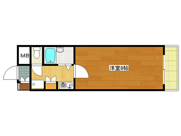 第132新井ビル 305｜東京都足立区南花畑５丁目(賃貸マンション1K・3階・24.03㎡)の写真 その2