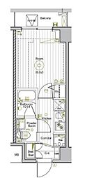 グランヴァンプレミアムイースト川口 1Kの間取図画像