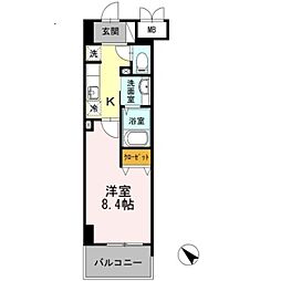YamazakiSekiyuBLD 1Kの間取図画像